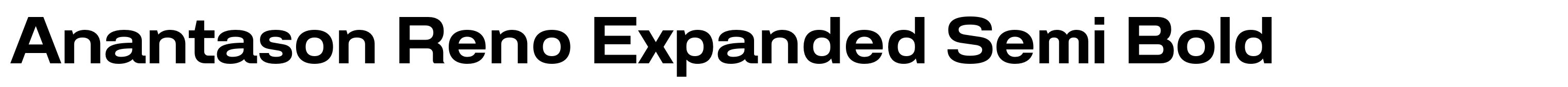 Anantason Reno Expanded Semi Bold